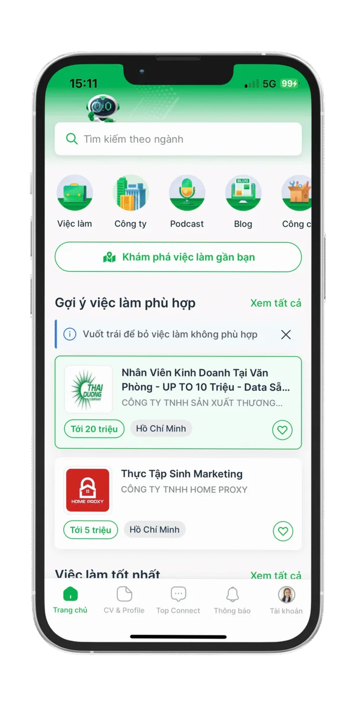 App TopCV
